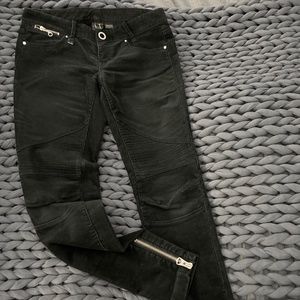 Armani Exchange Black Women’s Corduroy Moto Jeans size 4